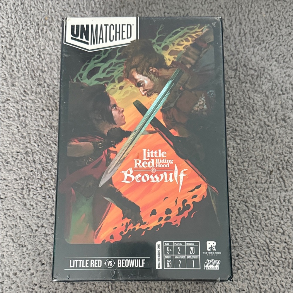 Unmatched Little Red Riding Hood vs Beowulf Board Game